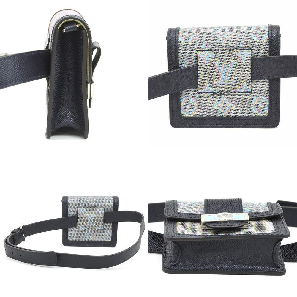 Louis Vuitton Shoulder Belt LV Bag Black Multicolor Pop Monogram Waist Dauphine